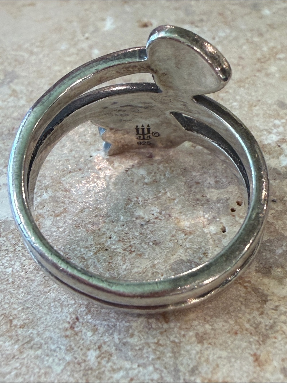 James Avery 925 Stamped Sterling Silver Arrow & Heart Women’s Ring - size 7 - Picture 6 of 7